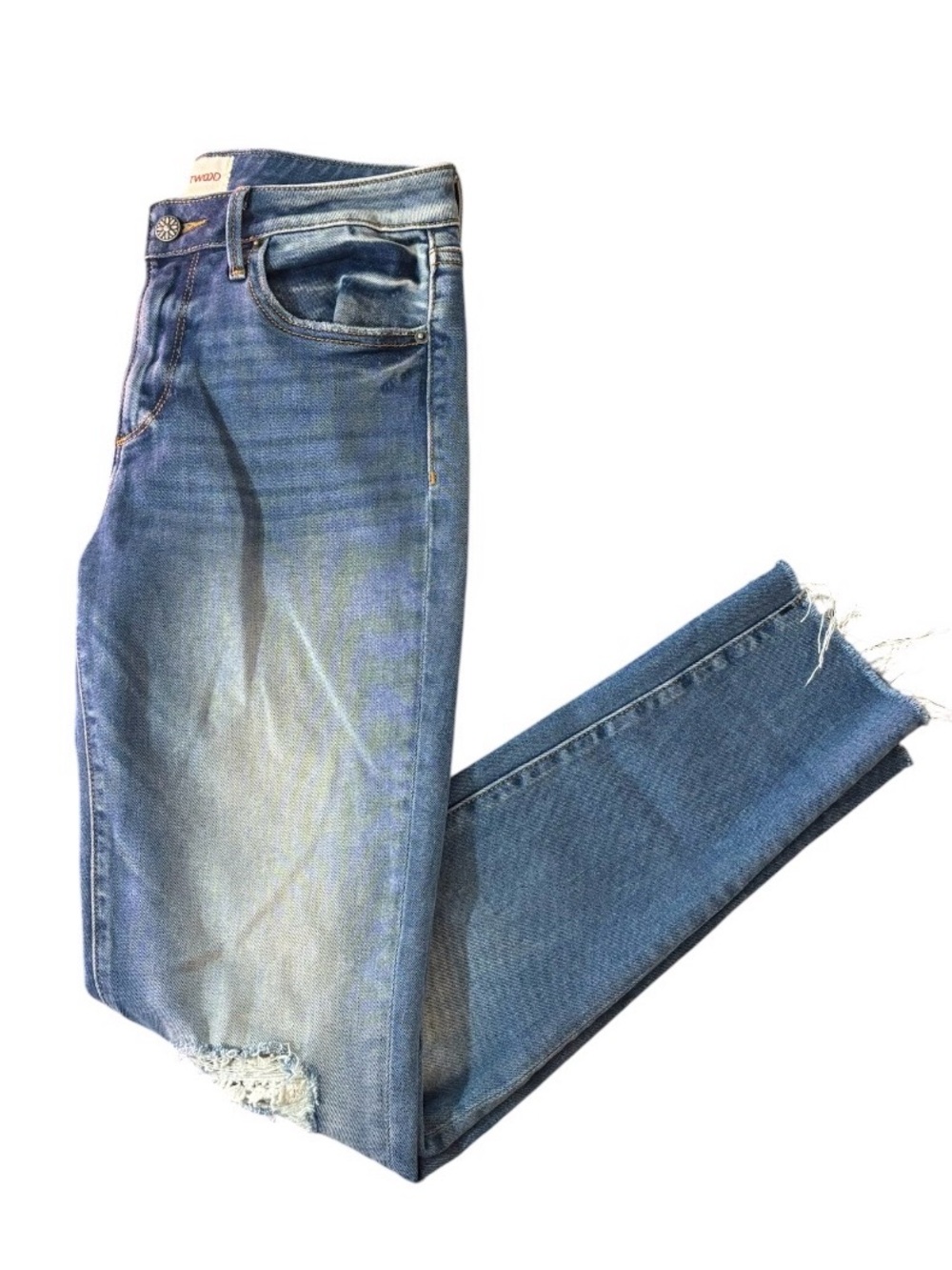 Driftwood Jackie High Rise Distressed Skinny Jeans Sz 27